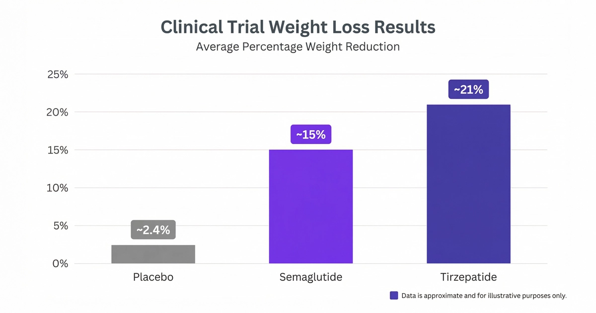 how to get a glp-1 prescription - Clinical Efficacy Chart Semaglutide vs Tirzepatide