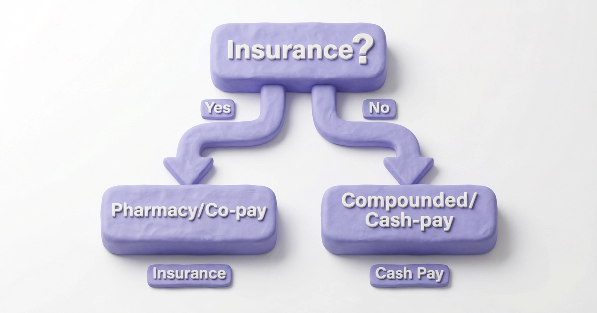 how to get a glp-1 prescription - Decision tree for insurance vs cash pay