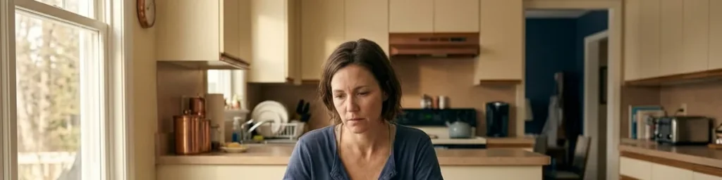 Stopping Ozempic to Get Pregnant: A man in his early 60s sits at a kitchen table, looking thoughtfully at a calendar.